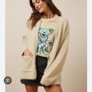 American eagle so cozy fuzzy cardigan